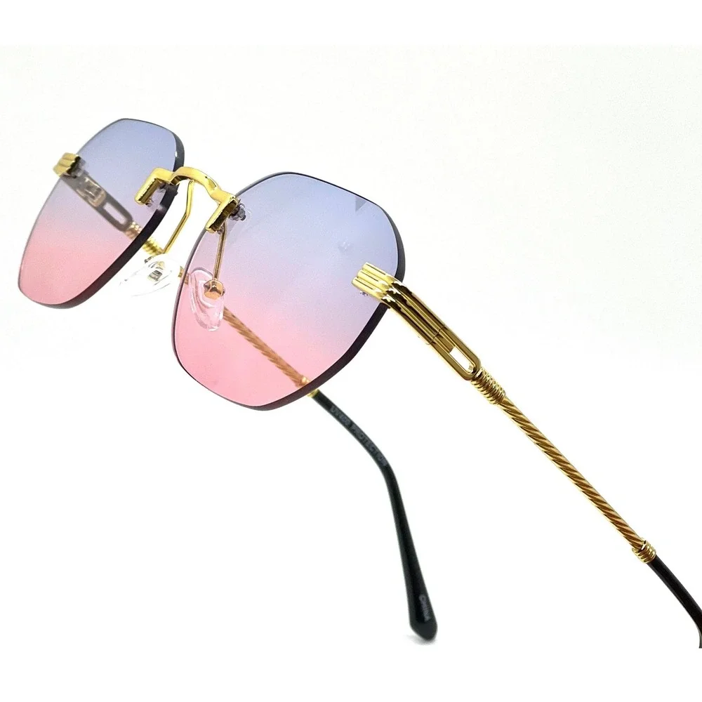 Sunglasses Women Men Fashion Shades Trendy Pink Blue Lens UV400 Protection Party